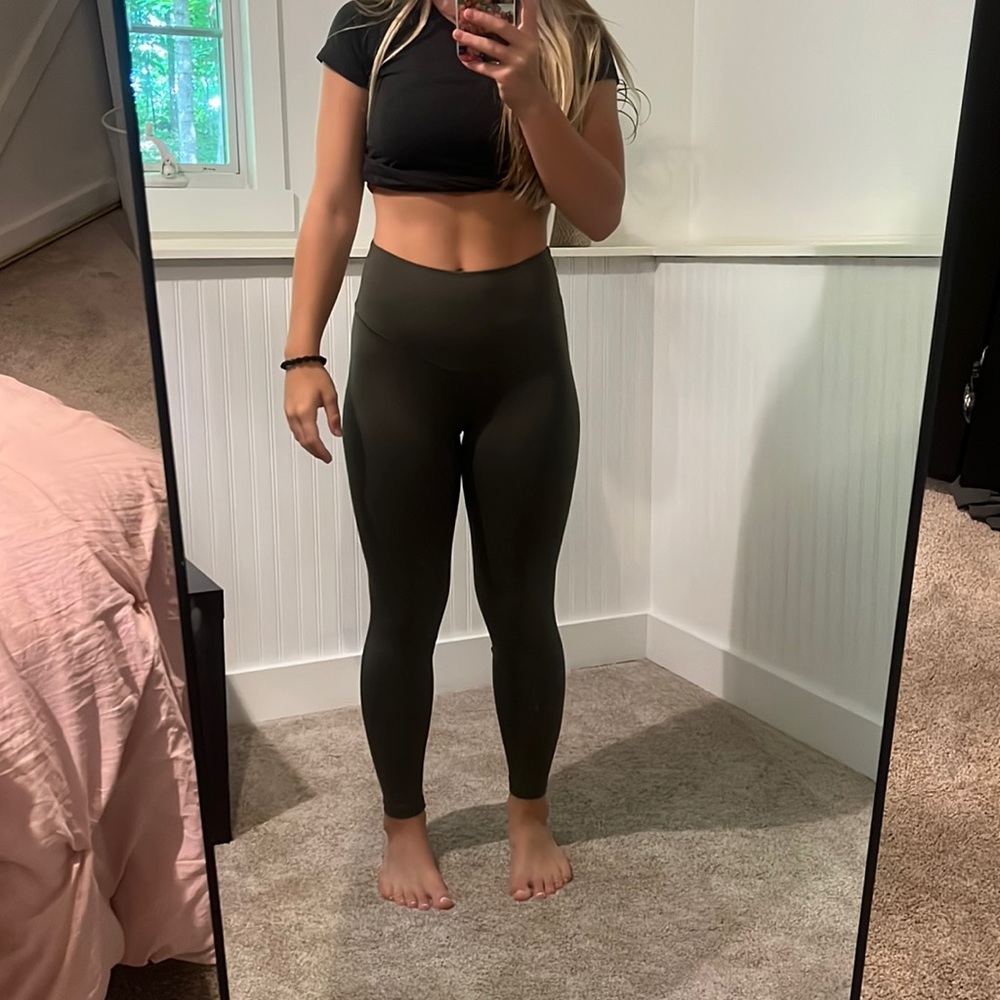 leggings brand- aerie size-s color- army green
